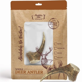 33% OFF: Absolute Bites Whole Deer Antler Dental Dog Chew no pull dog harness nylon dog leash dog walking set dog vest harness pet lead