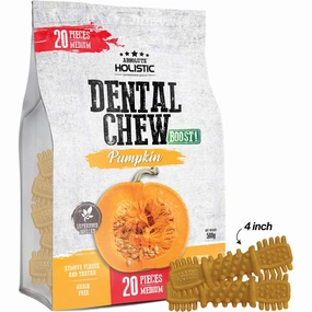 34% OFF: Absolute Holistic Boost Pumpkin Medium Grain-Free Dental Dog Chews 20pc dog toys interactive dog toy plush dog toy dog rope toy squeaky toy
