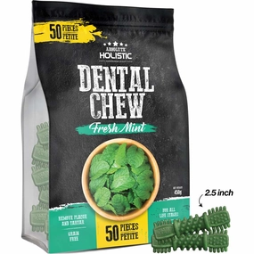 34% OFF: Absolute Holistic Fresh Mint Petite Grain-Free Dental Dog Chews 50pc dog toys interactive dog toy plush dog toy dog rope toy squeaky toy