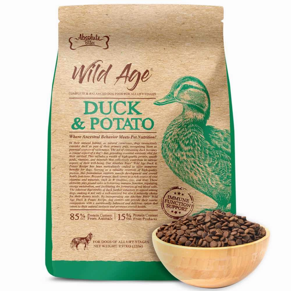 34% OFF FREE TREATS: Absolute Bites Wild Age Duck & Potato Dry Dog Food freeze dried dog treats dog freeze snacks raw dog treat dehydrated dog food meat dog snack