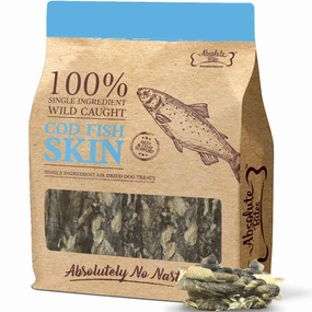 35% OFF: Absolute Bites Air Dried Cod Fish Skin Dog Treats dog toys interactive dog toy plush dog toy dog rope toy squeaky toy