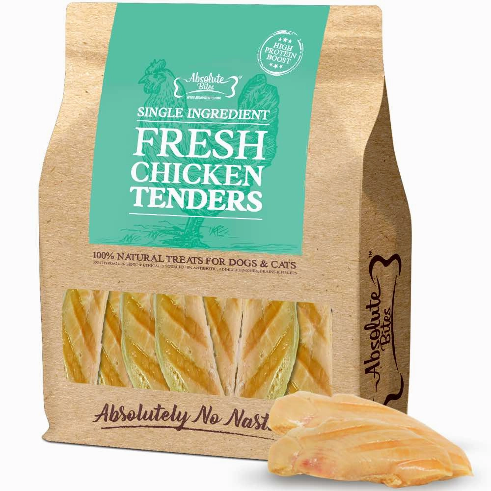 35% OFF: Absolute Bites Chicken Tenders Fresh Dog & Cat Treats 360g dog chew toys dog dental chews durable chew toys puppy chew toy bone chew
