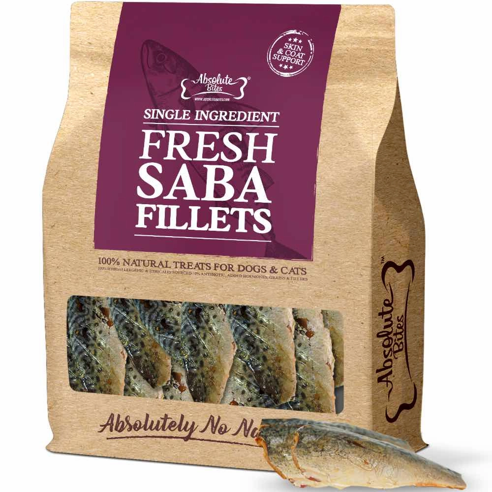 35% OFF: Absolute Bites Saba Fillet Fresh Treats For Cats & Dogs 12 pcs dog supplies dog food toys accessories dog bed