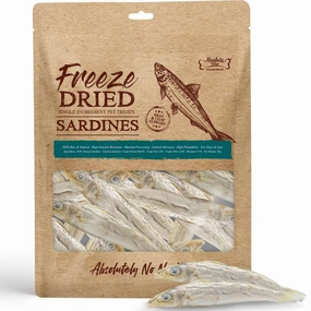 35% OFF: Absolute Bites Sardine Freeze Dried Raw Treats For Cats & Dogs 50g dry cat food cat treats grain free cat food kitten treats cat dental treats