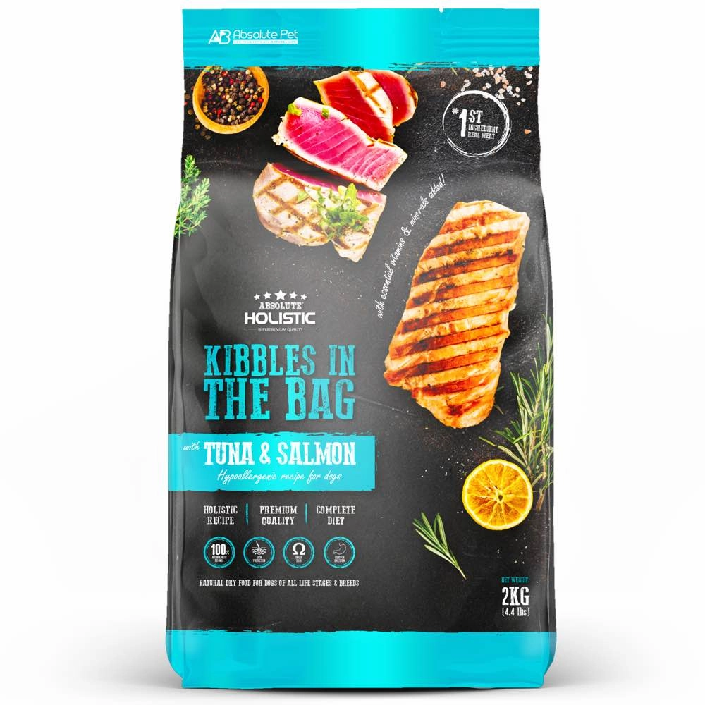 35% OFF: Absolute Holistic Kibbles In The Bag Tuna & Salmon Dry Dog Food dog toys interactive dog toy plush dog toy dog rope toy squeaky toy