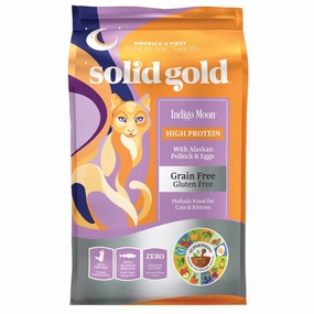 35% OFF: Solid Gold Indigo Moon Alaskan Pollock & Eggs Grain Free Dry Cat Food cat snacks catnip treats healthy cat food cat reward treats low calorie cat food