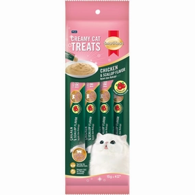 3 FOR $12: Smartheart Cranberry Chicken & Scallop Creamy Cat Treats 15gx4 dog chew toys dog dental chews durable chew toys puppy chew toy bone chew