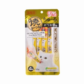 3 FOR $16: Ciao Grilled Skipjack Tuna & Dried Bonito Liquid Cat Treat 48g dry cat food cat treats grain free cat food kitten treats cat dental treats