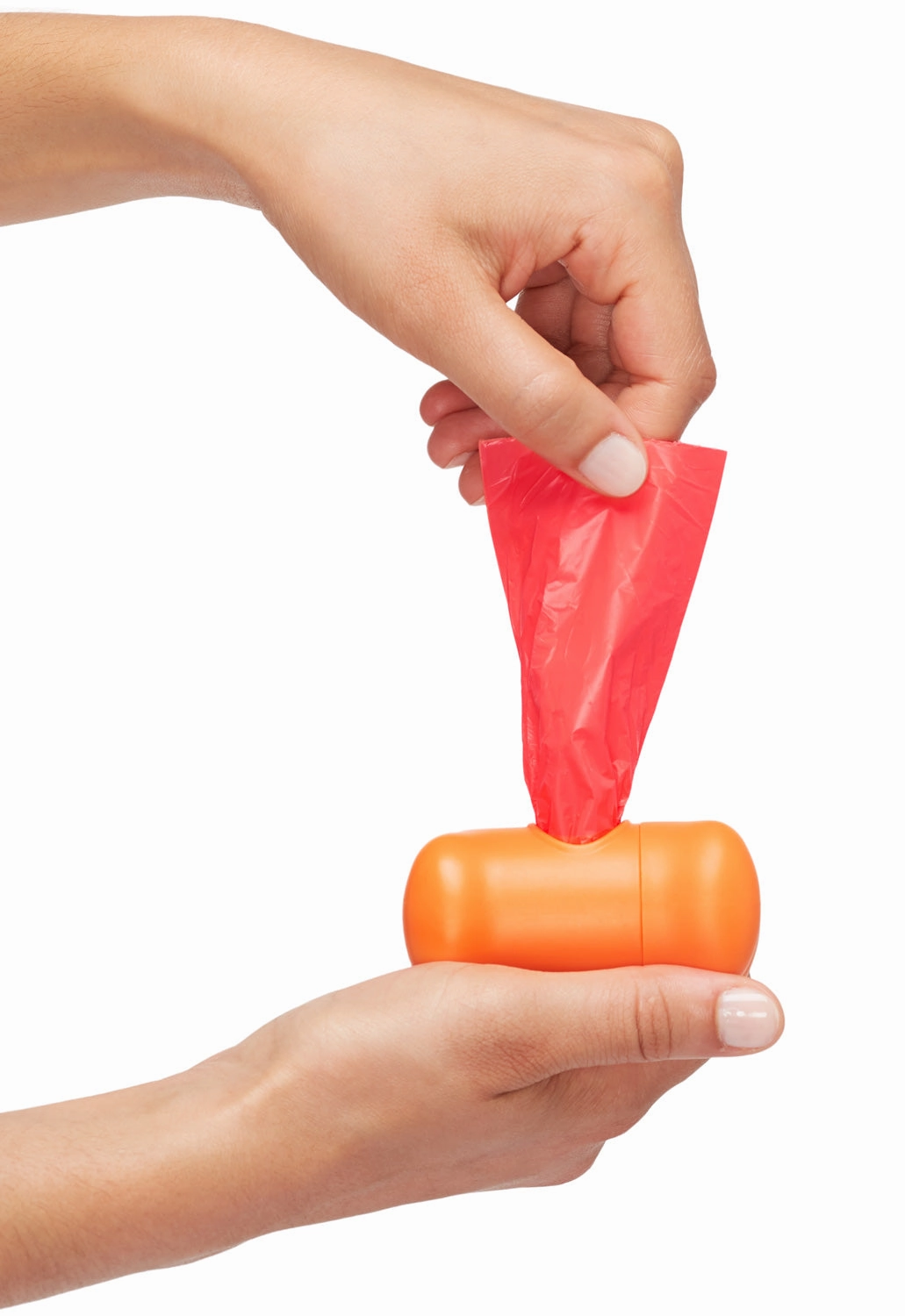 400-Count Modern Kanine Dog Waste Bags, with 20 refill rolls and 2 Dispensers in Orange Coral