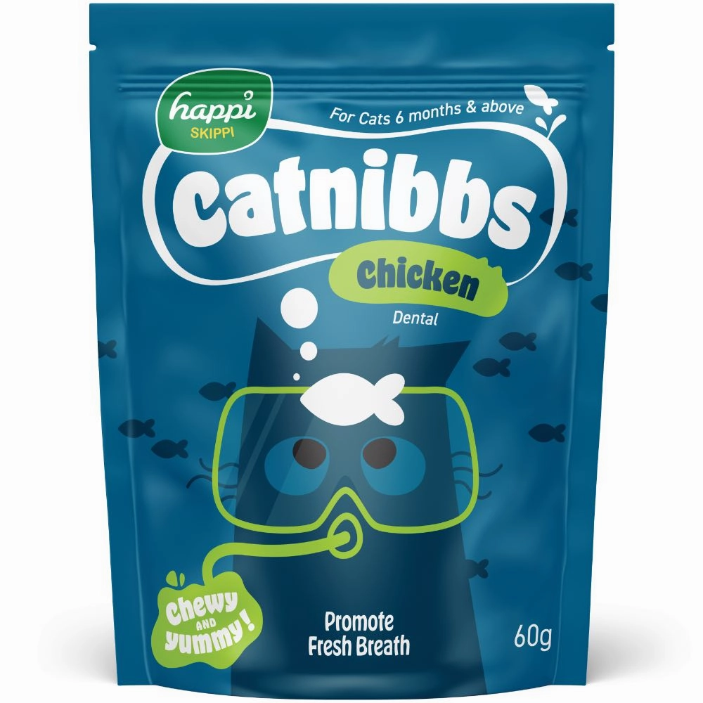 40% OFF: Happi Skippi Catnibbs Chicken Cat Treats 60g dry cat food cat treats grain free cat food kitten treats cat dental treats