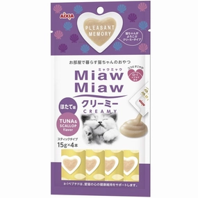 4 FOR $12: Aixia Miaw Miaw Creamy Tuna & Scallop Cat Treat 60g dog chew toys dog dental chews durable chew toys puppy chew toy bone chew