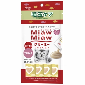 4 FOR $12: Aixia Miaw Miaw Creamy Tuna Hairball Control Liquid Cat Treats 60g dog chew toys dog dental chews durable chew toys puppy chew toy bone chew