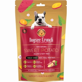 4 FOR $13: Dogsee Crunch Sweet Potato Grain-Free Freeze-Dried Dog Treats 15g dog supplies dog food toys accessories dog bed