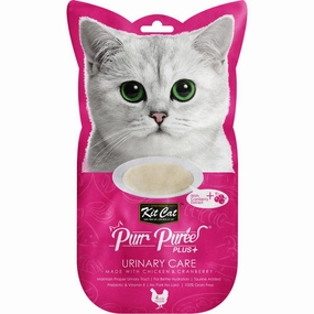 4 FOR $14 : Kit Cat Purr Puree Plus Urinary Care Chicken Cat Treats 60g dry cat food cat treats grain free cat food kitten treats cat dental treats