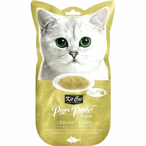4 FOR $14 : Kit Cat Purr Puree Plus Urinary Care Tuna Cat Treats 60g dry cat food cat treats grain free cat food kitten treats cat dental treats