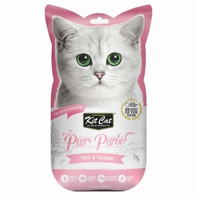 4 FOR $14 : Kit Cat Purr Puree Tuna & Salmon Cat Treats 60g dry cat food cat treats grain free cat food kitten treats cat dental treats