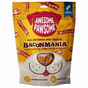 4 FOR $14: Awesome Pawsome Baconmania Grain-Free Dog Treats 3oz dog toys interactive dog toy plush dog toy dog rope toy squeaky toy