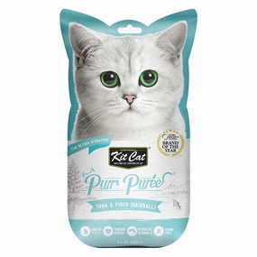 4 FOR $14: Kit Cat Purr Puree Tuna & Fiber (Hairball) Cat Treats 60g dry cat food cat treats grain free cat food kitten treats cat dental treats