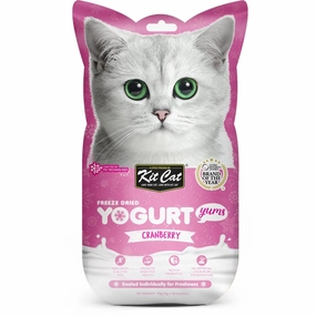 4 FOR $14: Kit Cat Yogurt Yums Cranberry Grain-Free Freeze-Dried Cat Treats 10pc dry cat food cat treats grain free cat food kitten treats cat dental treats