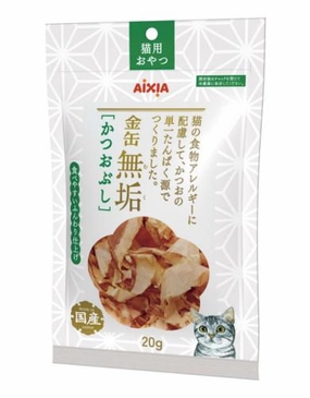 4 FOR $15: Aixia Kin-can Pure Dried Flake Dried Skipjack Cat Treats 20g cat grass snacks cat grass planter cat digestive aid catnip spray cat herbal treats