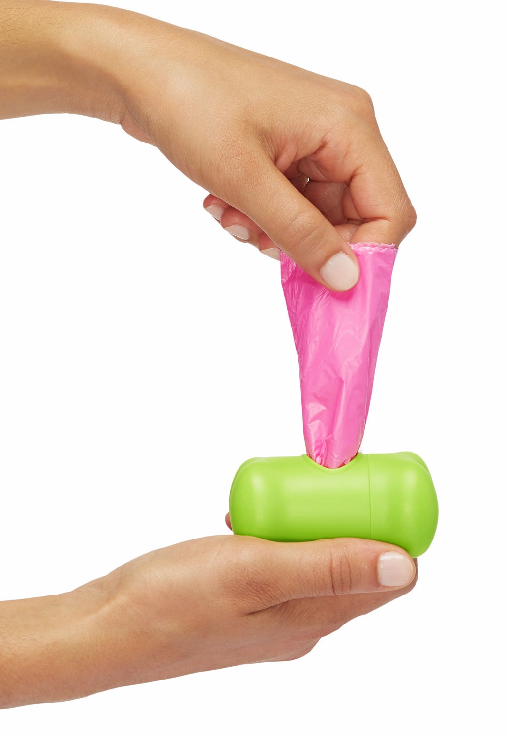 60-Count Modern Kanine Dog Waste Bags, Dispenser with 3 Refill Rolls in Green Pink