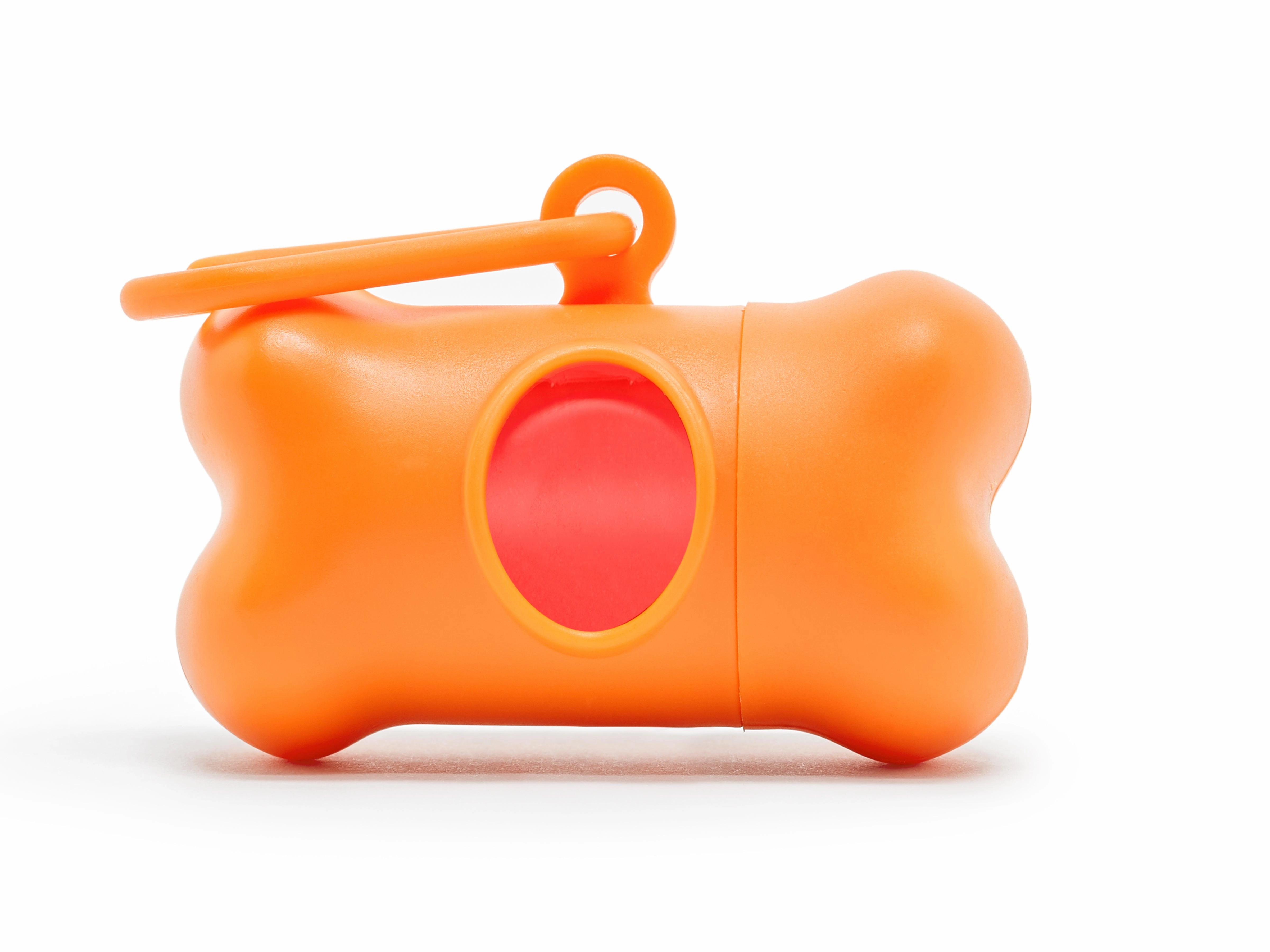 60-Count Modern Kanine Dog Waste Bags, Dispenser with 3 Refill Rolls in Orange Coral