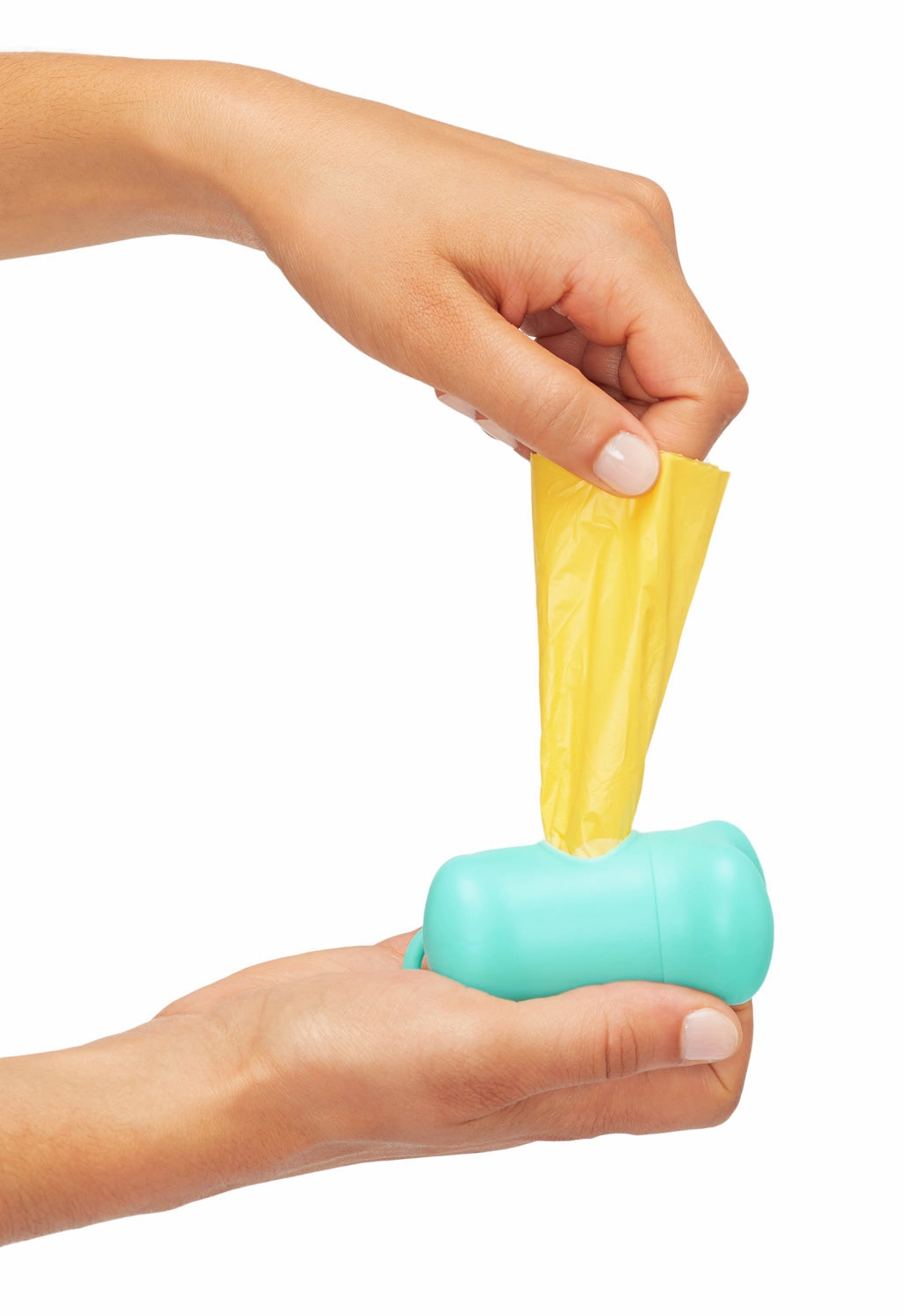 60-Count Modern Kanine Dog Waste Bags, Dispenser with 3 Refill Rolls in Turquoise & Yellow