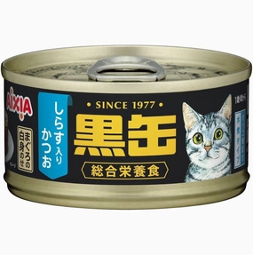 $10 OFF 24 cans: Aixia Kuro-Can Mini Tuna & Skipjack Tuna with Whitebait Canned Cat Food 80g x 24 cat food cans soft cat food high protein cat food natural cat food senior cat food