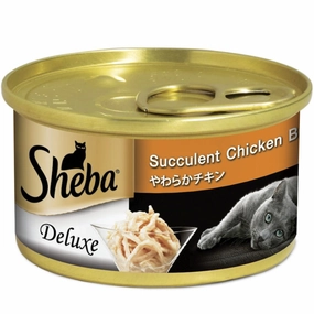$10 OFF 24 cans: Sheba Succulent Chicken Breast Adult Canned Cat Food 85g x 24 cat food cans soft cat food high protein cat food natural cat food senior cat food