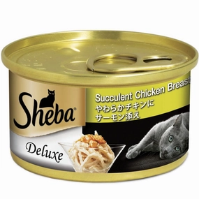 $10 OFF 24 cans: Sheba Succulent Chicken Breast With Salmon Adult Canned Cat Food 85g x 24 cat food cans soft cat food high protein cat food natural cat food senior cat food