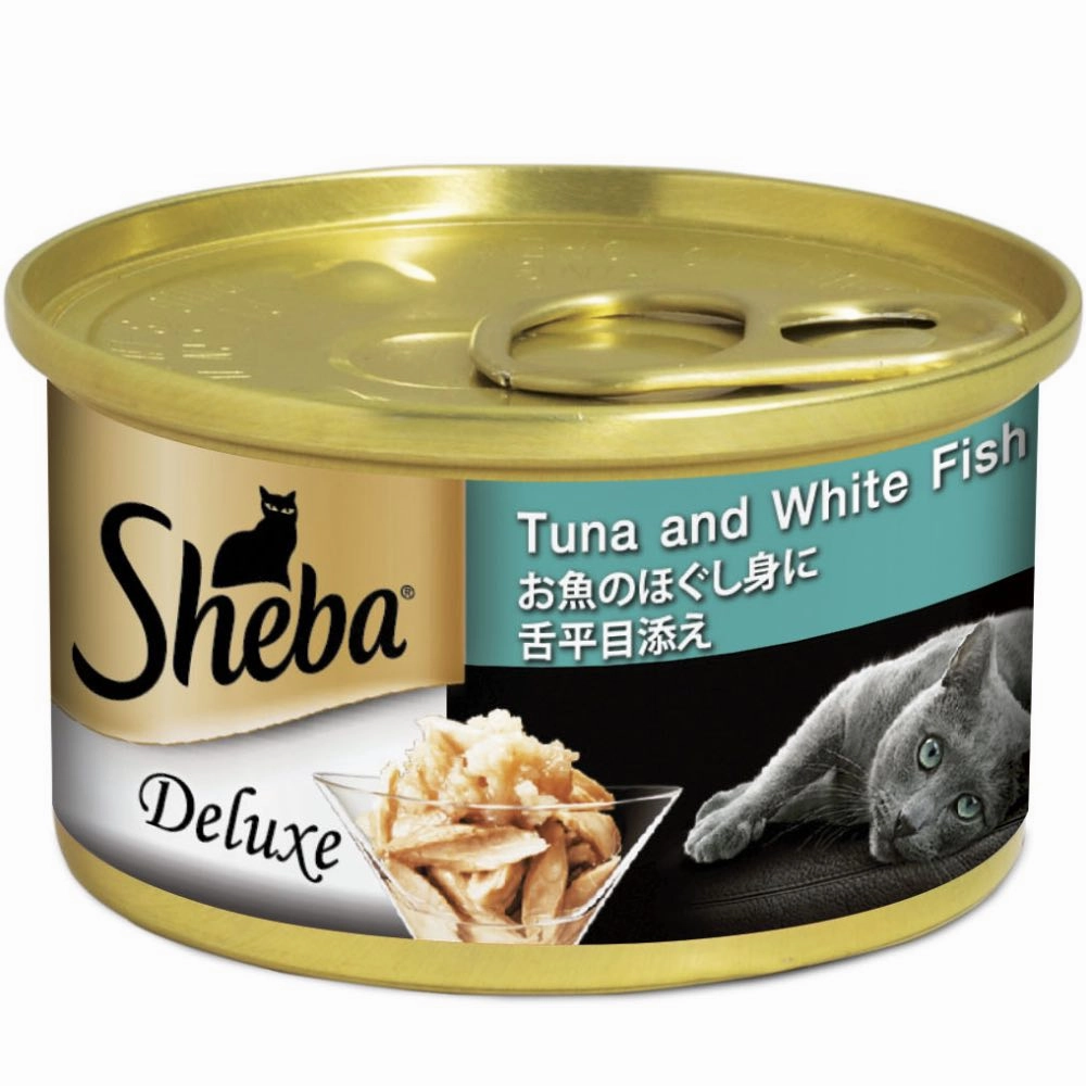 $10 OFF 24 cans: Sheba Tuna & White Fish In Gravy Adult Canned Cat Food 85g x 24 cat general supplies cat toys cat grooming cat food cat litter