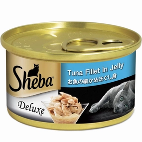 $10 OFF 24 cans: Sheba Tuna Fillet In Jelly Adult Canned Cat Food 85g x 24 cat general supplies cat toys cat grooming cat food cat litter