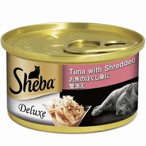 $10 OFF 24 cans: Sheba Tuna With Shredded Crab Adult Canned Cat Food 85g x 24 cat food cans soft cat food high protein cat food natural cat food senior cat food