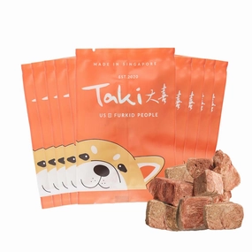 $1 OFF (Exp 23 Dec 25): Taki Beef Liver Freeze-Dried Treats For Cats & Dogs (10 Packets) 100g cat general supplies cat toys cat grooming cat food cat litter