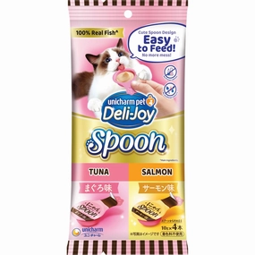 $2 OFF (Exp Oct 25): Unicharm Deli-Joy Spoon Tuna & Salmon Creamy Cat Treats 40g cat general supplies cat toys cat grooming cat food cat litter