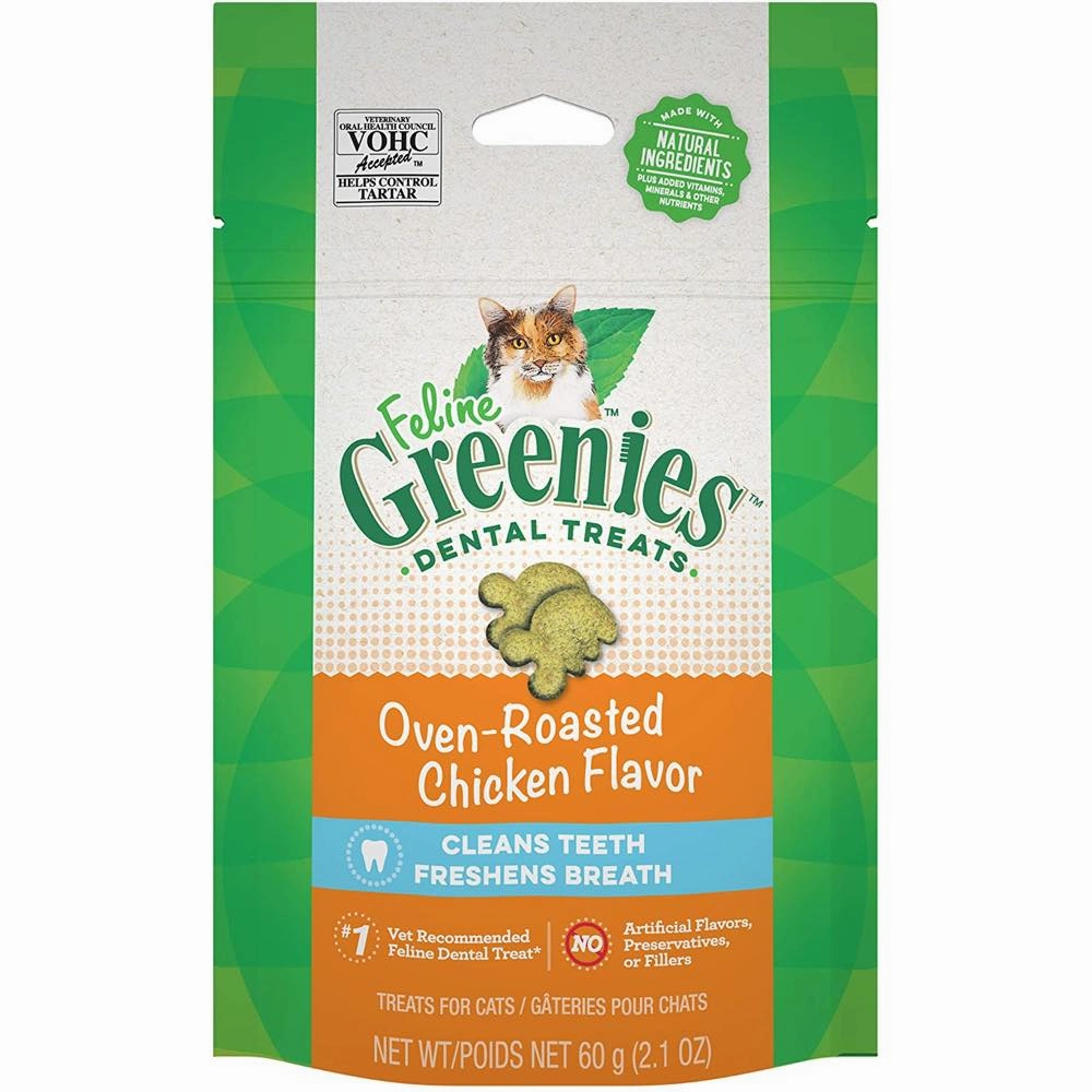 $2 OFF: Greenies Oven Roasted Chicken Flavor Dental Cat Treats 2.1oz cat general supplies cat toys cat grooming cat food cat litter