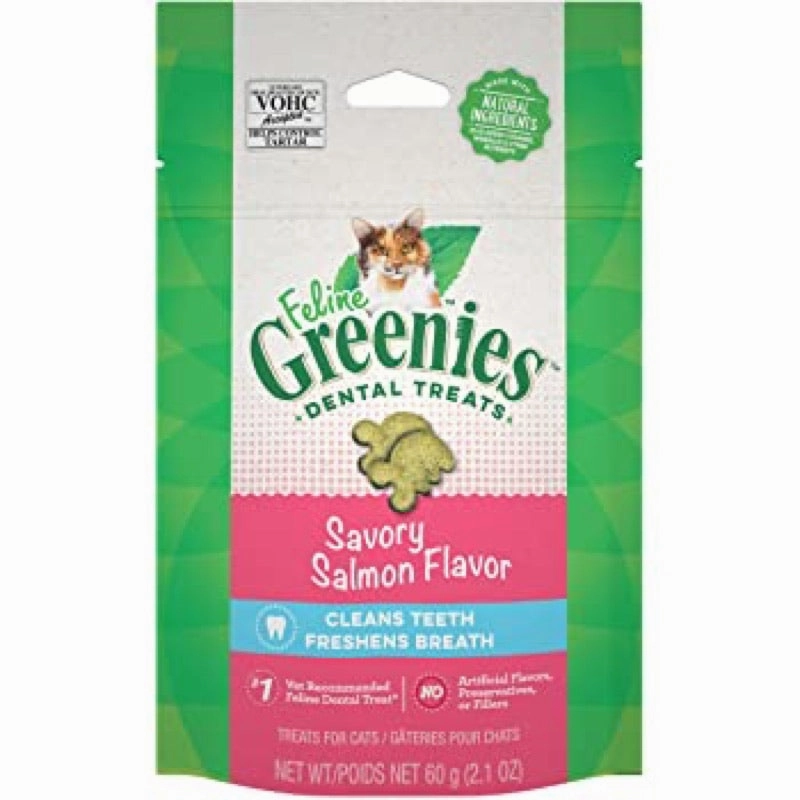 $2 OFF: Greenies Savory Salmon Flavor Dental Cat Treats 2.1oz cat general supplies cat toys cat grooming cat food cat litter