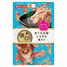 $3 OFF (Exp 7Jul25): Petline Kaiseki Pouch Maguro White Meat with Shirasu Soup Pouch Cat Food 40g x 12 dog travel bag car seat cover pet carrier for car training leash dog training whistle