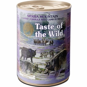 '50% OFF (Exp Oct 25)': Taste Of The Wild Sierra Mountain Roasted Lamb In Gravy Canned Dog Food 390g dog grooming shampoo collar crate feeding supplies