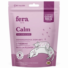 $5 OFF (Exp Sep 25): Fera Pets Calm Goat Milk Supplement Powder For Cats & Dogs 6.34oz sheep medicine goat wormer cattle supplement livestock vitamins farm animal health