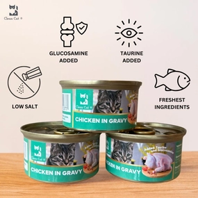 $8 OFF 24 cans: Clean Cat Chicken in Gravy Canned Cat Food 80g x 24 cat general supplies cat toys cat grooming cat food cat litter
