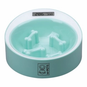 $8 OFF: M-Pets Yumi Slow Feed Smart Dog Bowl (Blue) dog harness dog training collar dog safety vest dog seatbelt dog ID tag