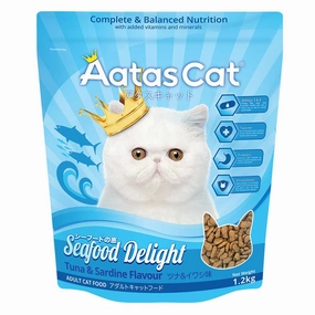 'BUNDLE DEAL': Aatas Cat Seafood Delight Adult Dry Cat Food (Tuna & Sardine Flavour) 1.2kg cat general supplies cat toys cat grooming cat food cat litter