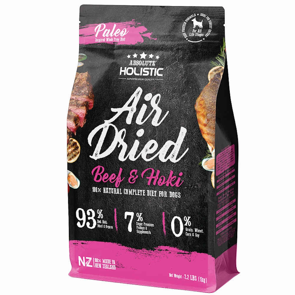 'BUNDLE DEAL': Absolute Holistic Air Dried Beef & Hoki Dog Food 1kg horse supplement horse vitamins animal probiotics livestock digestive aid horse immune booster
