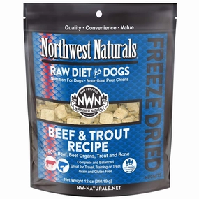 'BUNDLE DEAL': Northwest Naturals Beef & Trout Freeze-Dried Raw Dog Food dog grooming shampoo collar crate feeding supplies