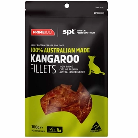'BUNDLE DEAL': Prime100 Single Protein Kangaroo Fillets Air Dried Dog Treats 100g dog grooming shampoo collar crate feeding supplies