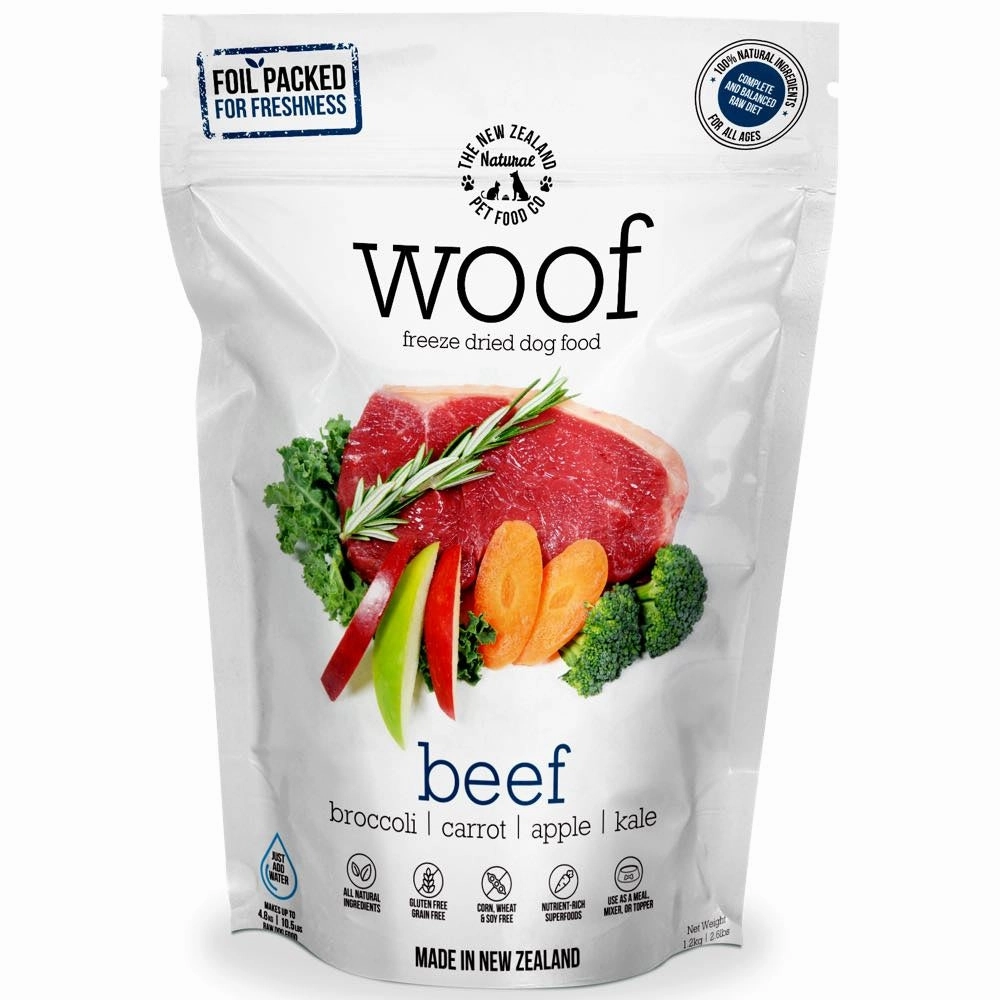 'BUNDLE DEAL': WOOF Beef Freeze Dried Raw Dog Food horse supplement horse vitamins animal probiotics livestock digestive aid horse immune booster