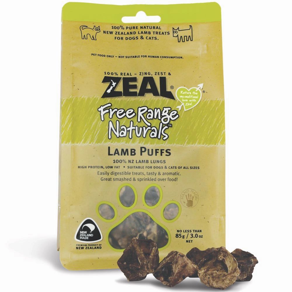 'BUNDLE DEAL': Zeal Free Range Naturals Lamb Puffs Dog Treats 85g