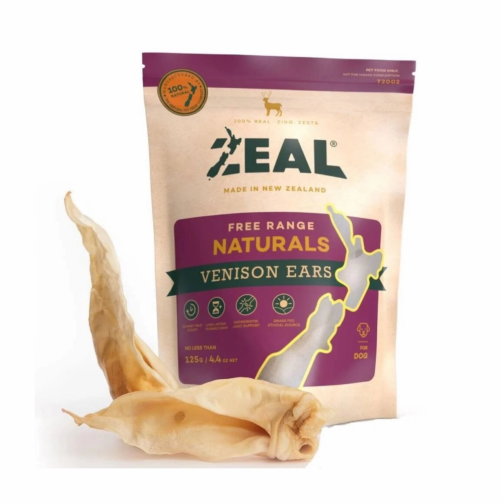'BUNDLE DEAL': Zeal Free Range Naturals Venison Ears Dog Treats 125g dog grooming shampoo collar crate feeding supplies