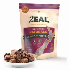 'BUNDLE DEAL': Zeal Free Range Naturals Venison Puffs Dog Treats 85g cat snacks catnip treats healthy cat food cat reward treats low calorie cat food
